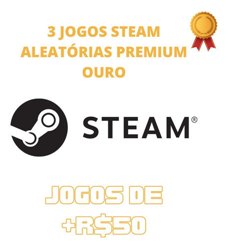 3 Chaves Aleatória Steam Ouro - 3 Steam Random Key R$50 +